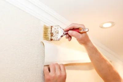 Pose de papier peint à la Lande-Chasles — revêtements muraux et toiles de verre